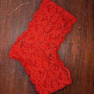 Red lace cheeky panties M
